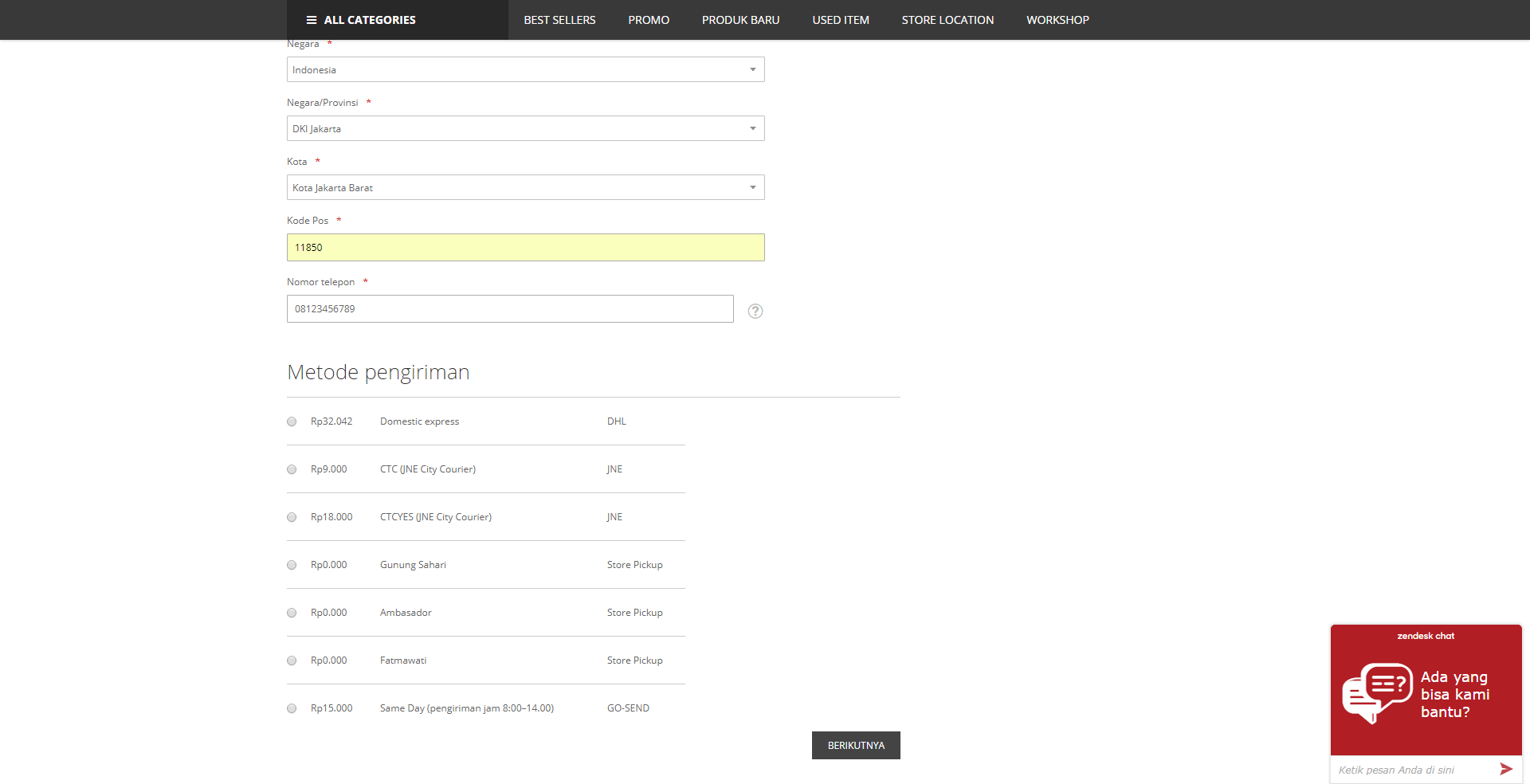 Shipping methods