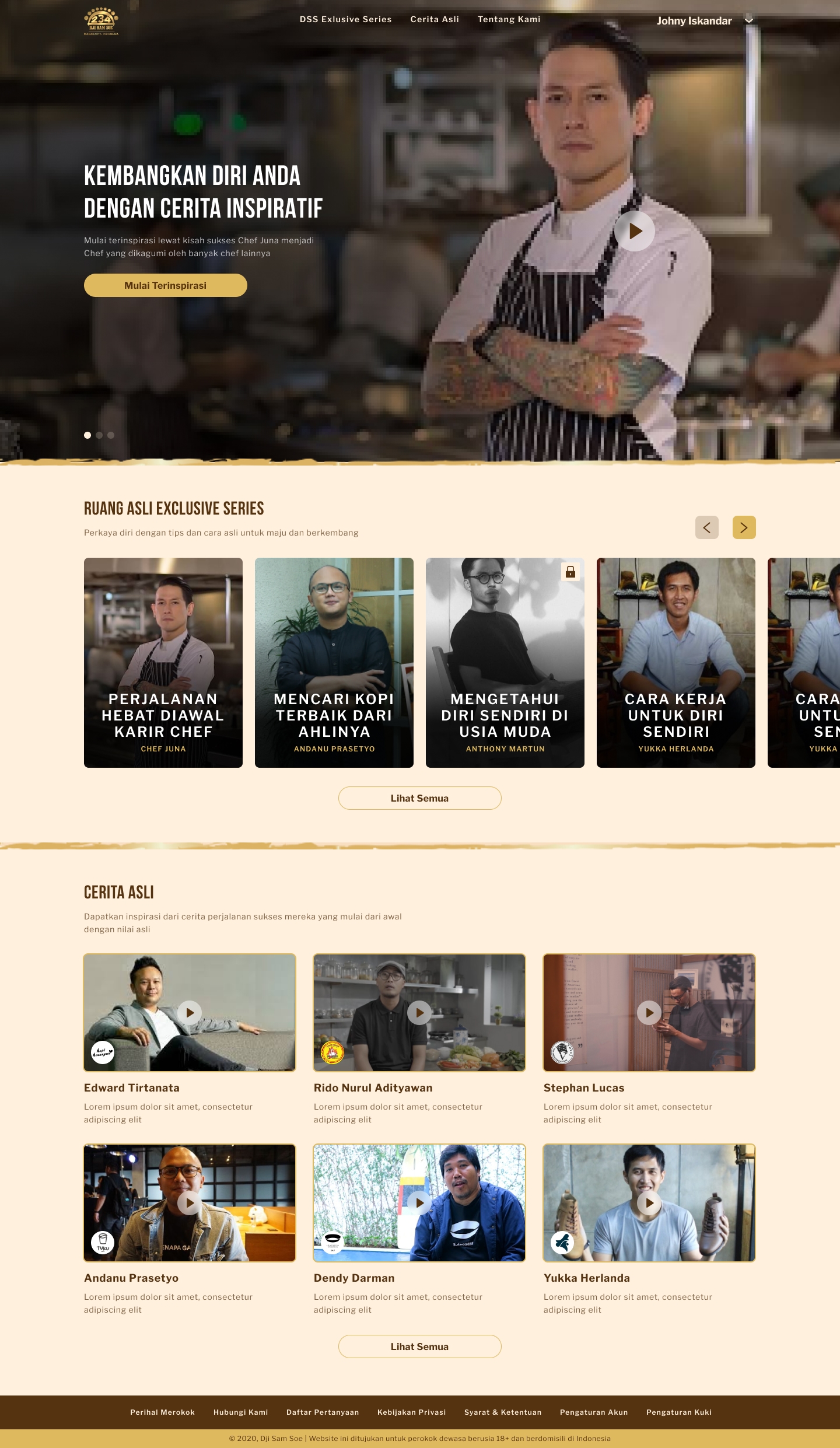 Branded Home Page