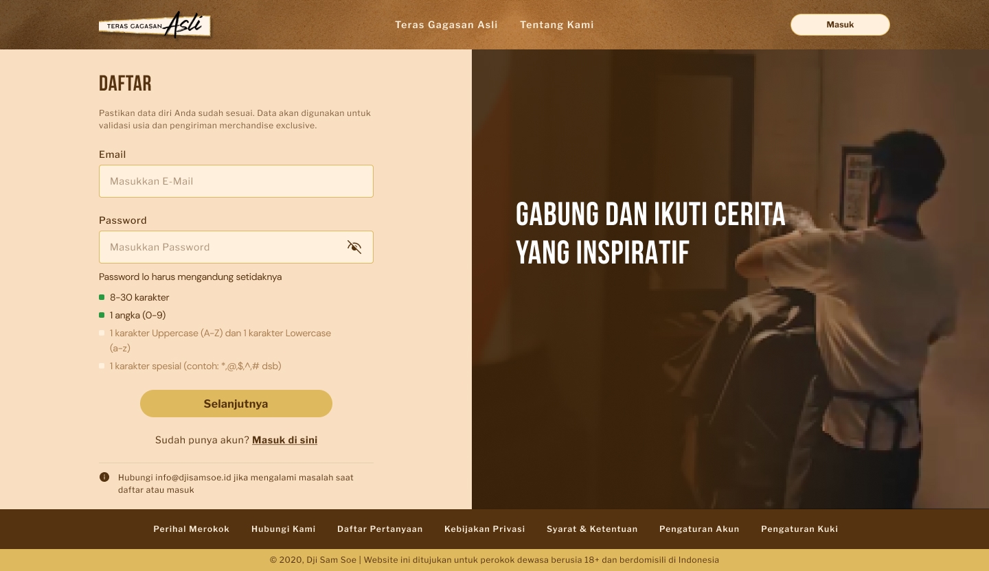 Registration Page