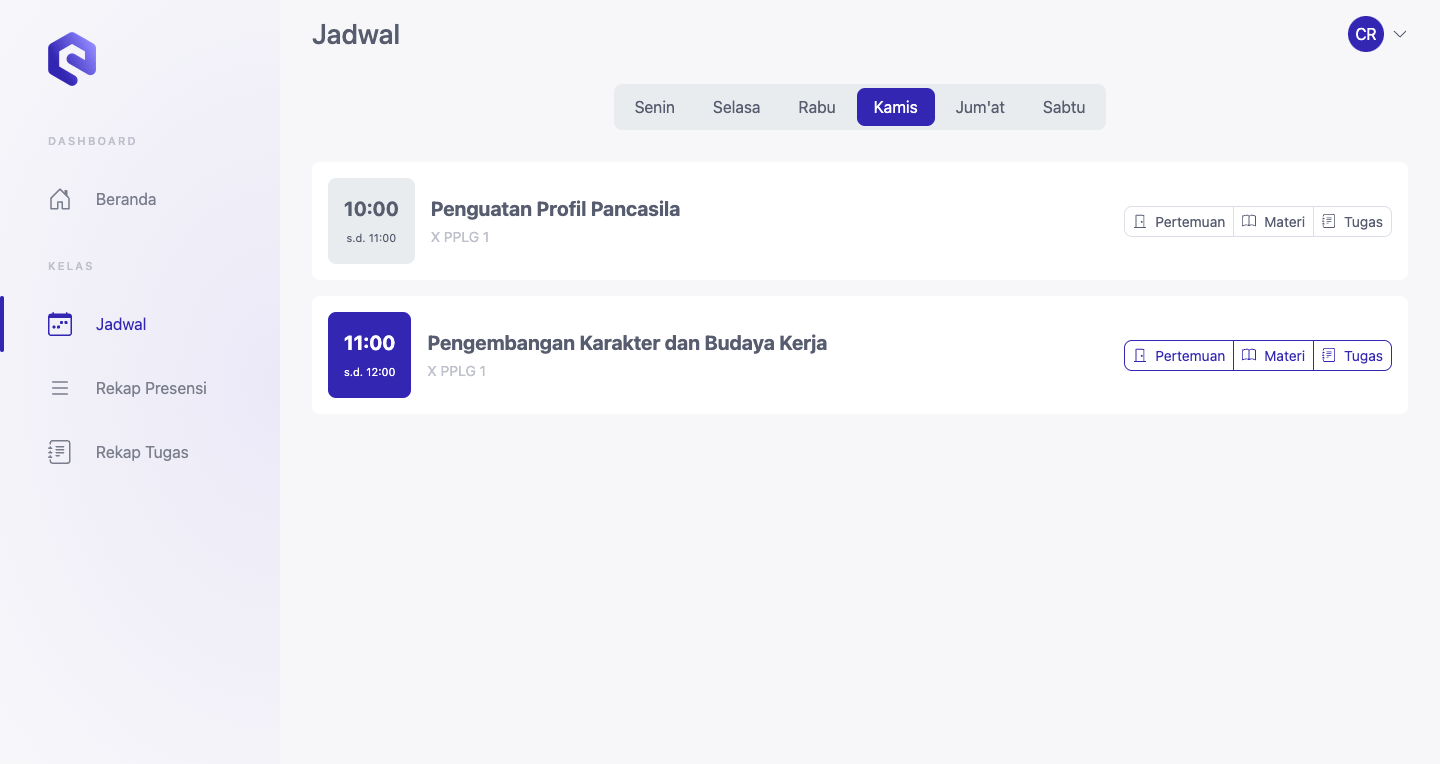 Guru - Jadwal