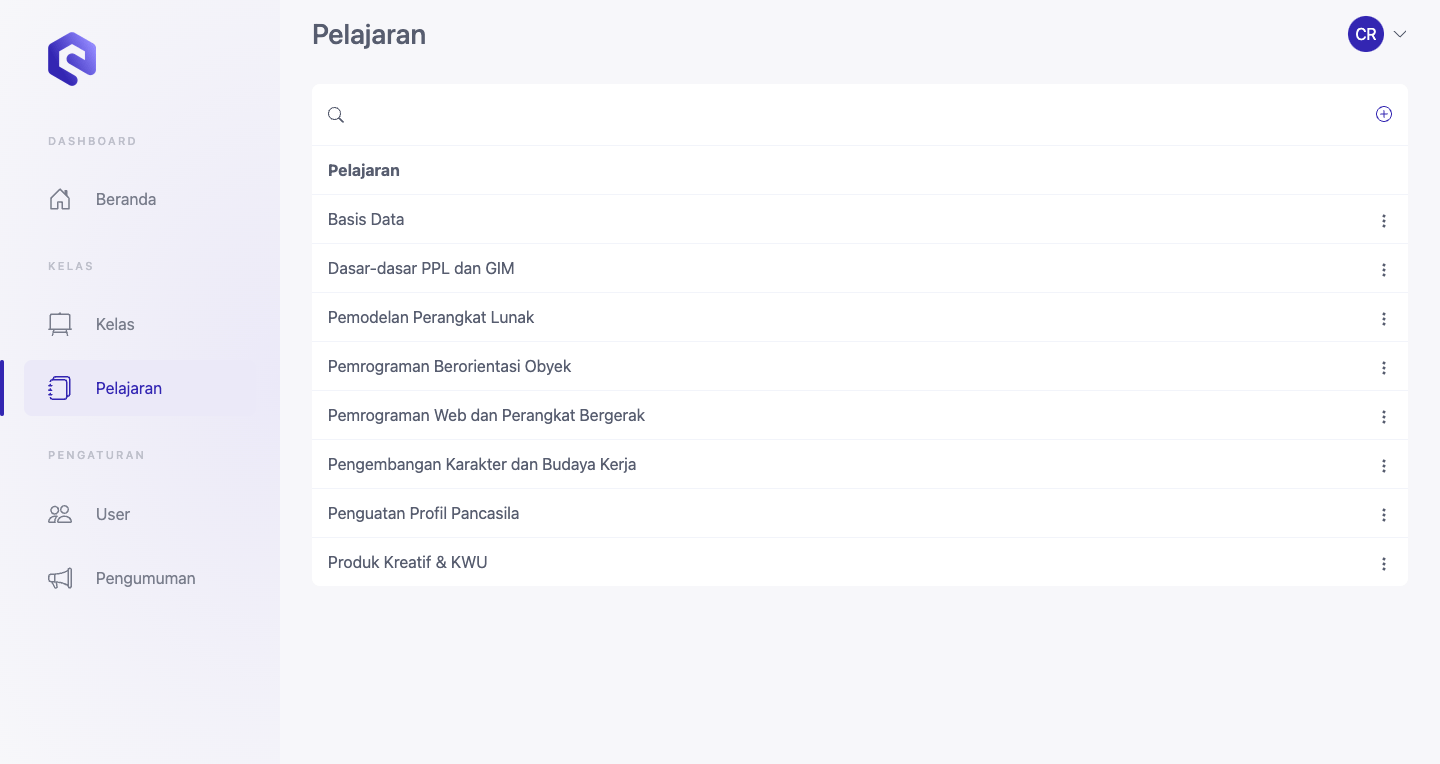 Admin - Pelajaran