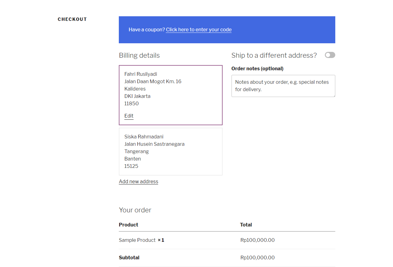Fr Address Book For Woocommerce