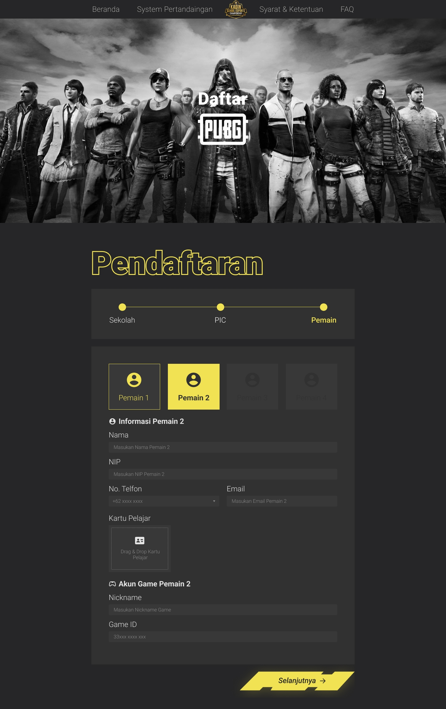 Registration Page
