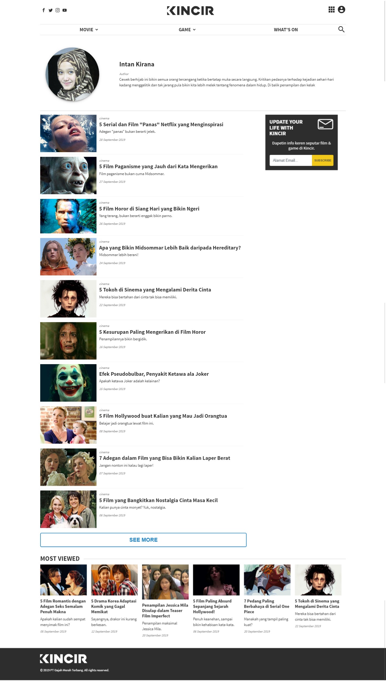 Author page