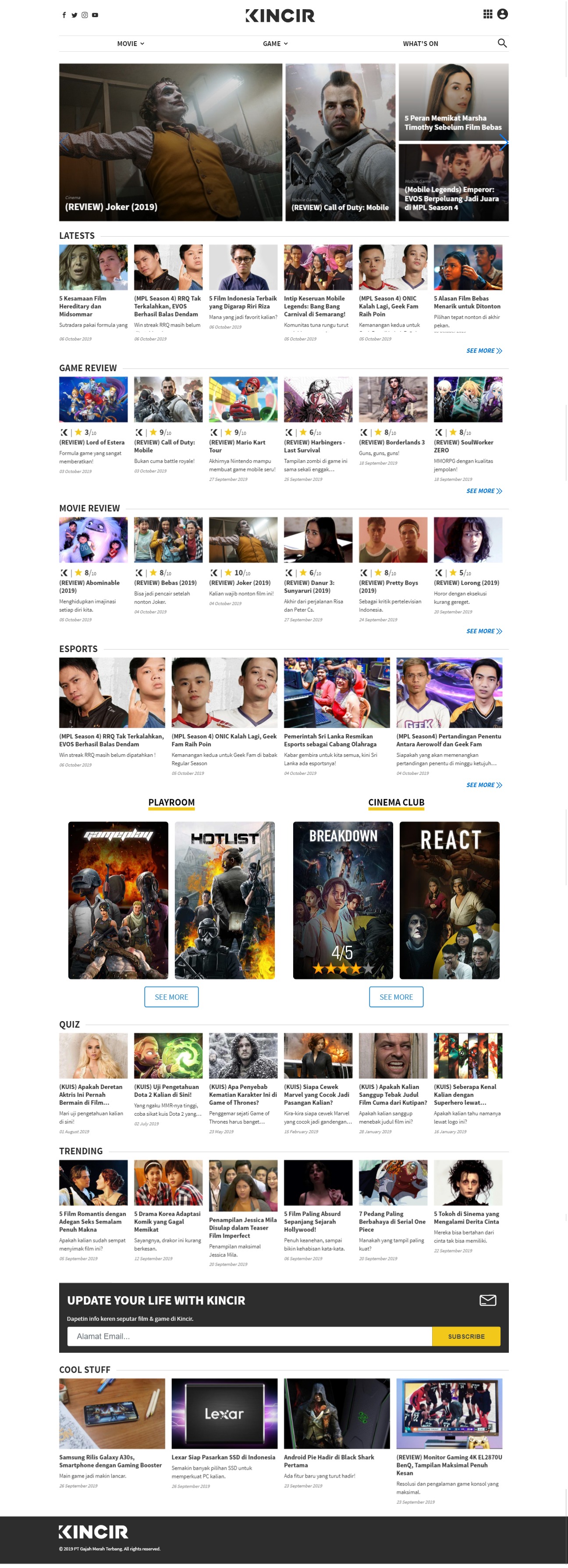 Home page