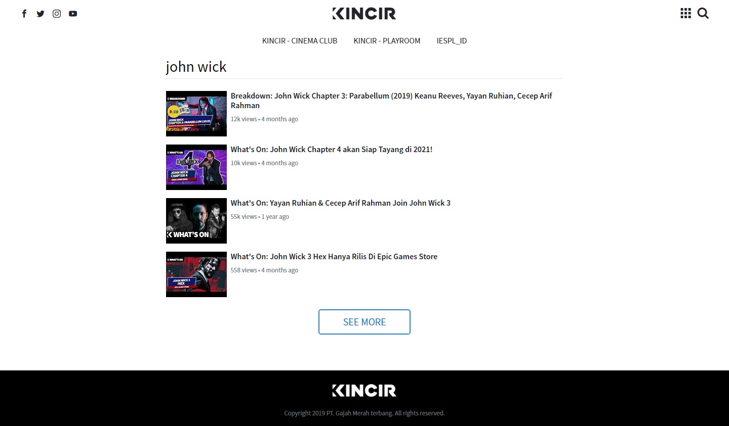 Search page
