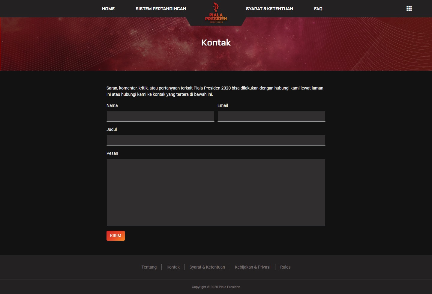 Contact page