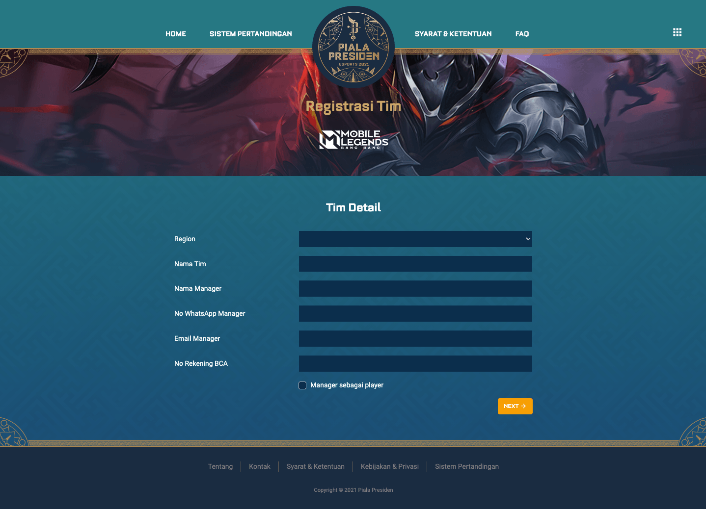Registration Page