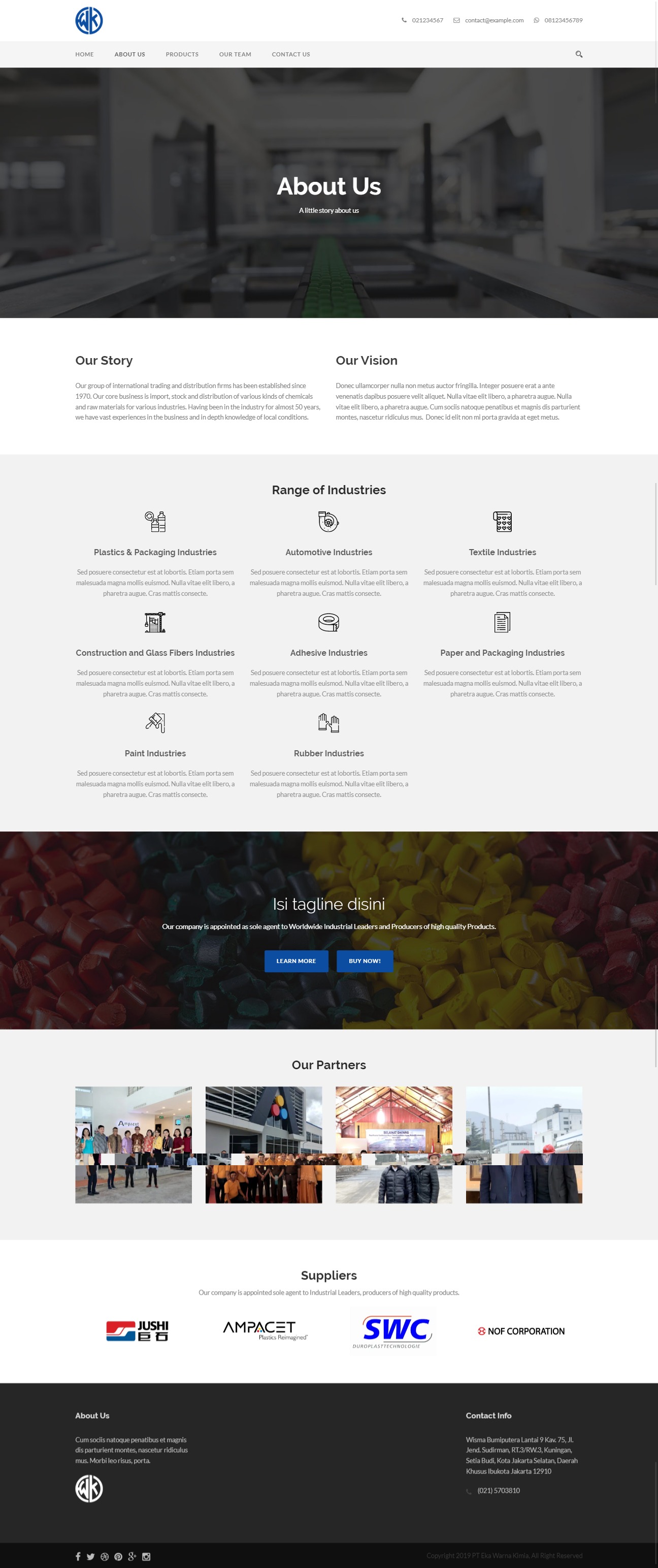 About Us page