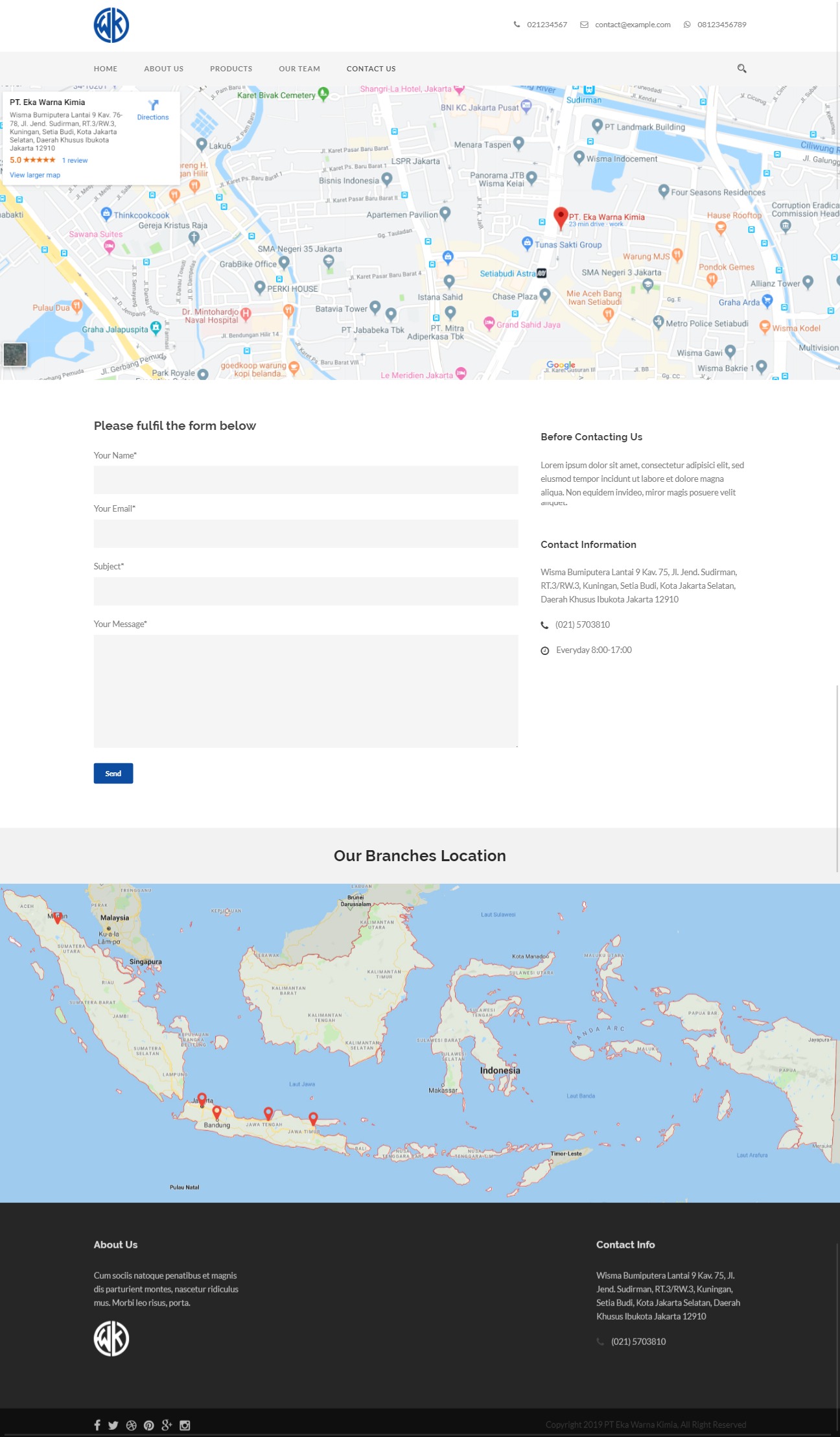 Contact Us page